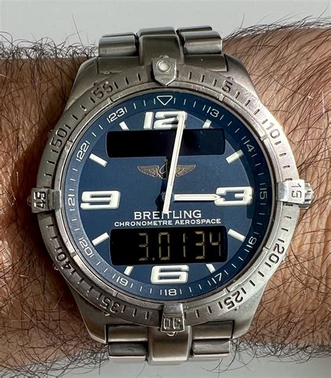 e75362 breitling|Breitling chronometre aerospace watch.